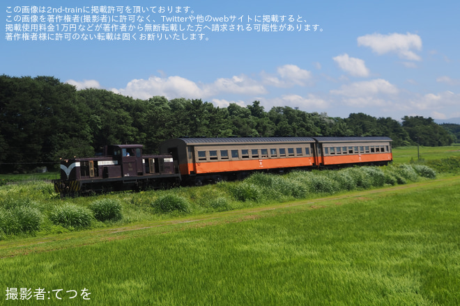 【津軽】「立佞武多」に伴う「臨時列車」運行を川倉～大沢内間で撮影した写真