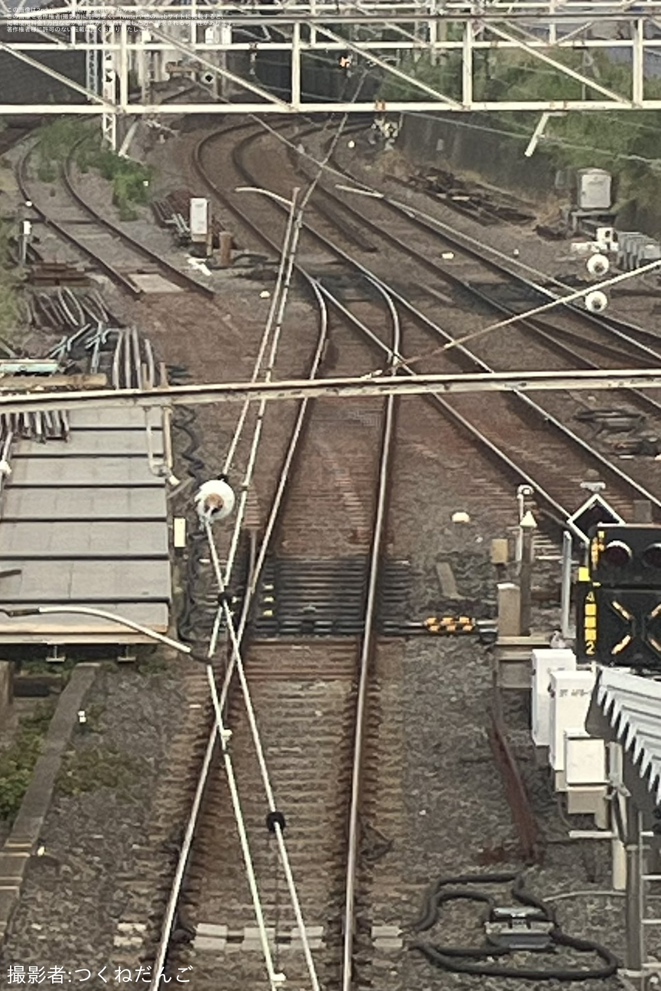 【京成】東中山駅の側線への分岐器が撤去の拡大写真
