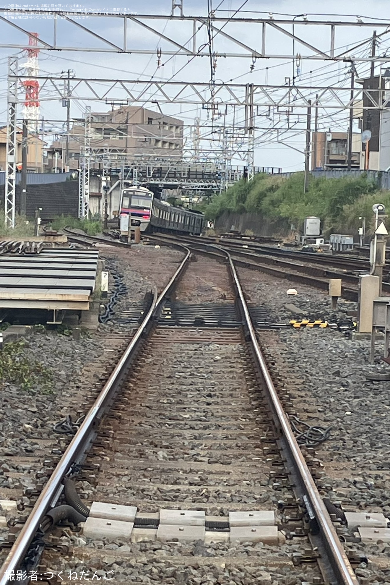【京成】東中山駅の側線への分岐器が撤去の拡大写真