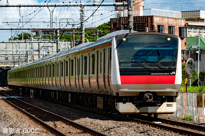 【JR東】E233系ケヨ517編成 東京総合車両ベース出場回送（2枚目）