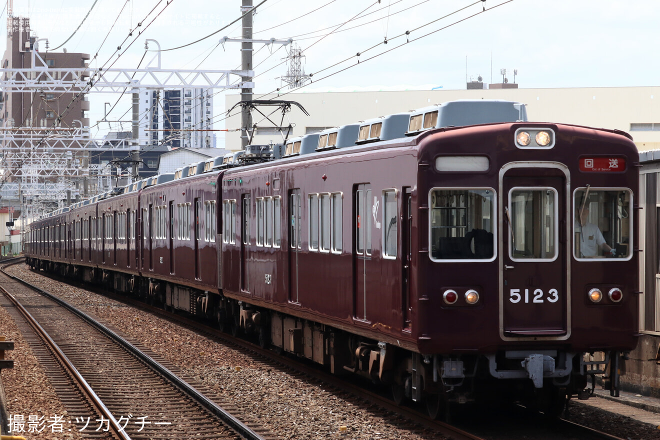 【阪急】5100系5106Fが正雀車庫へ回送の拡大写真