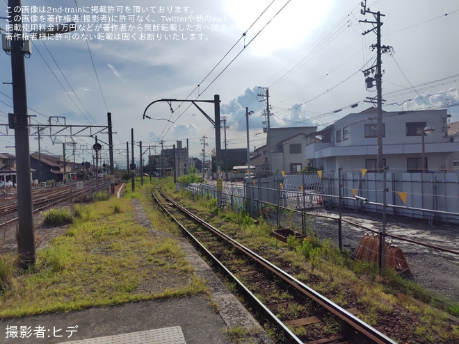 【名鉄】弥富駅で名鉄尾西線の移設工事が進行を弥富駅で撮影した写真