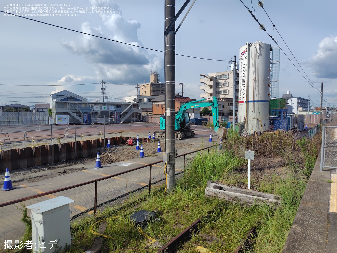 【名鉄】弥富駅で名鉄尾西線の移設工事が進行の拡大写真