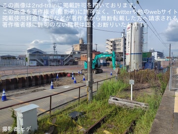 【名鉄】弥富駅で名鉄尾西線の移設工事が進行