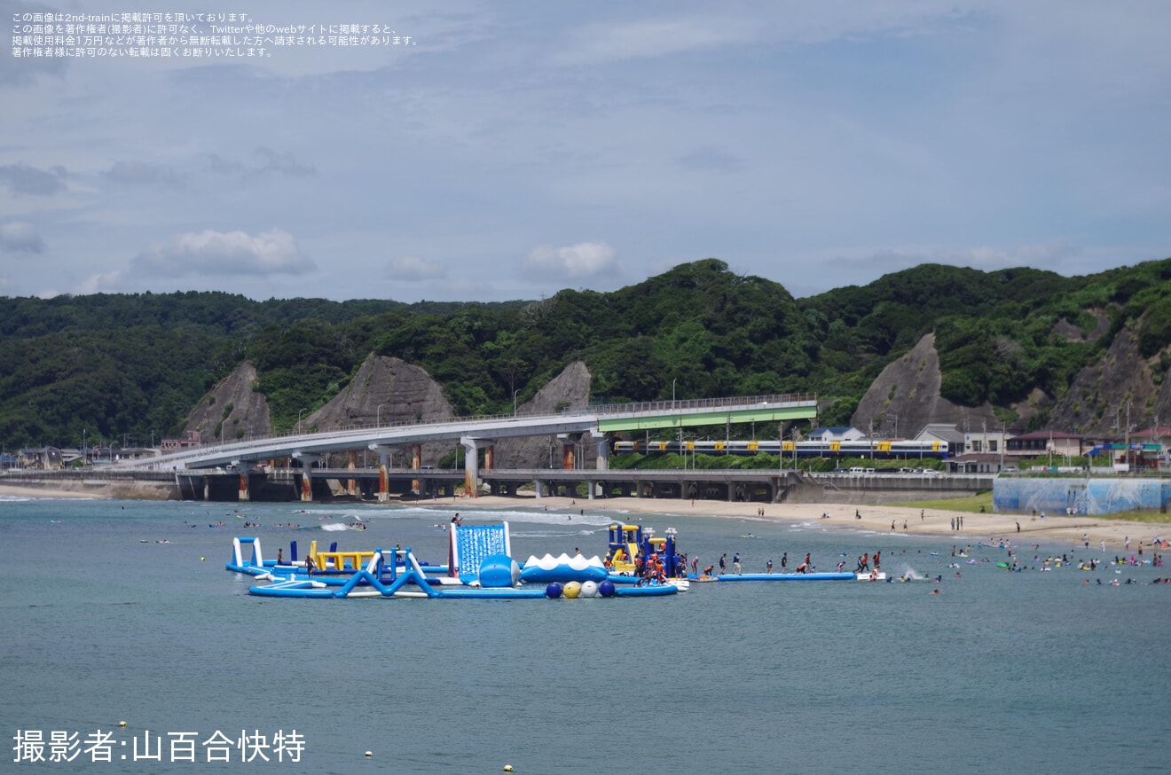 【JR東】255系マリBe-03編成が臨時特急「わかしお83号」に充当の拡大写真
