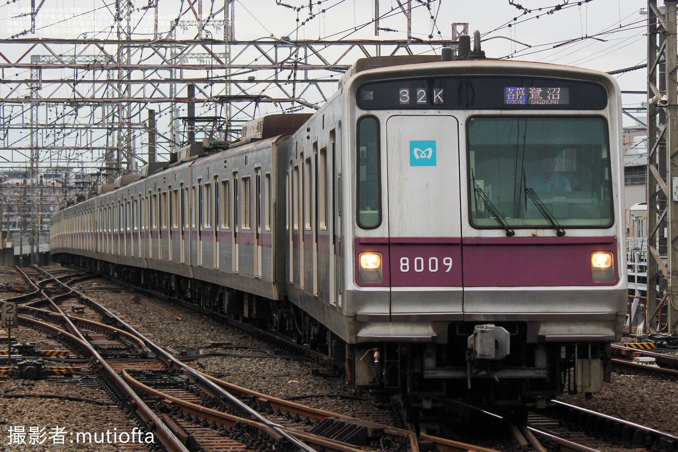 【メトロ】鷺沼3番線折り返しの運用に8000系8109Fが充当の拡大写真