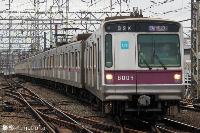 【メトロ】鷺沼3番線折り返しの運用に8000系8109Fが充当を鷺沼駅で撮影した写真