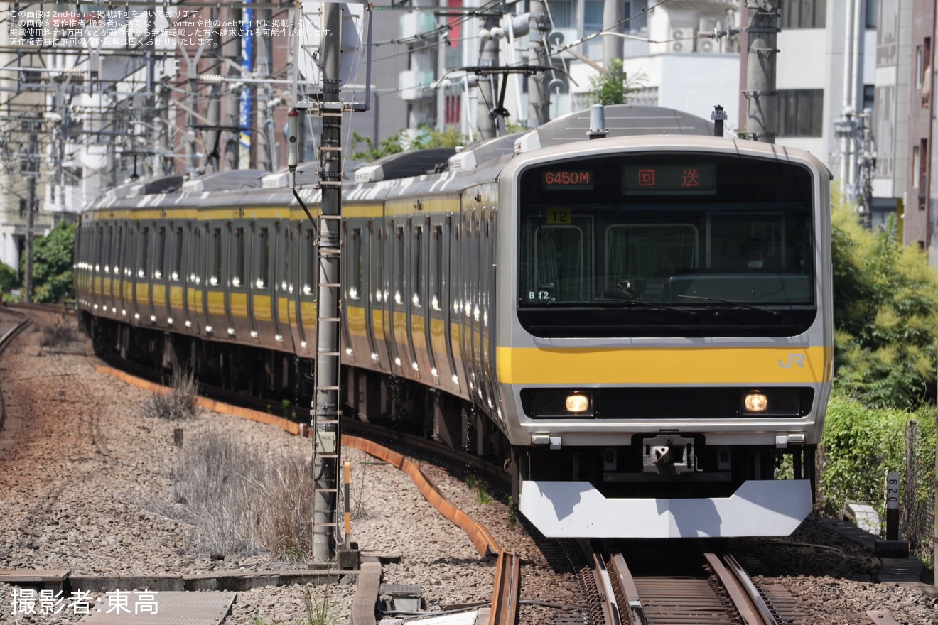 【JR東】E231系ミツB12編成 東京総合車両ベース入場回送の拡大写真
