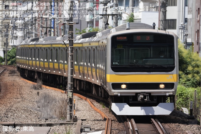 【JR東】E231系ミツB12編成 東京総合車両ベース入場回送を不明で撮影した写真