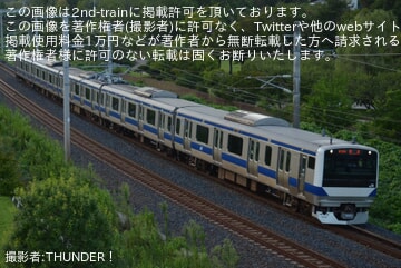 【JR東】E531系K554編成が郡山総合車両ベースを出場し回送