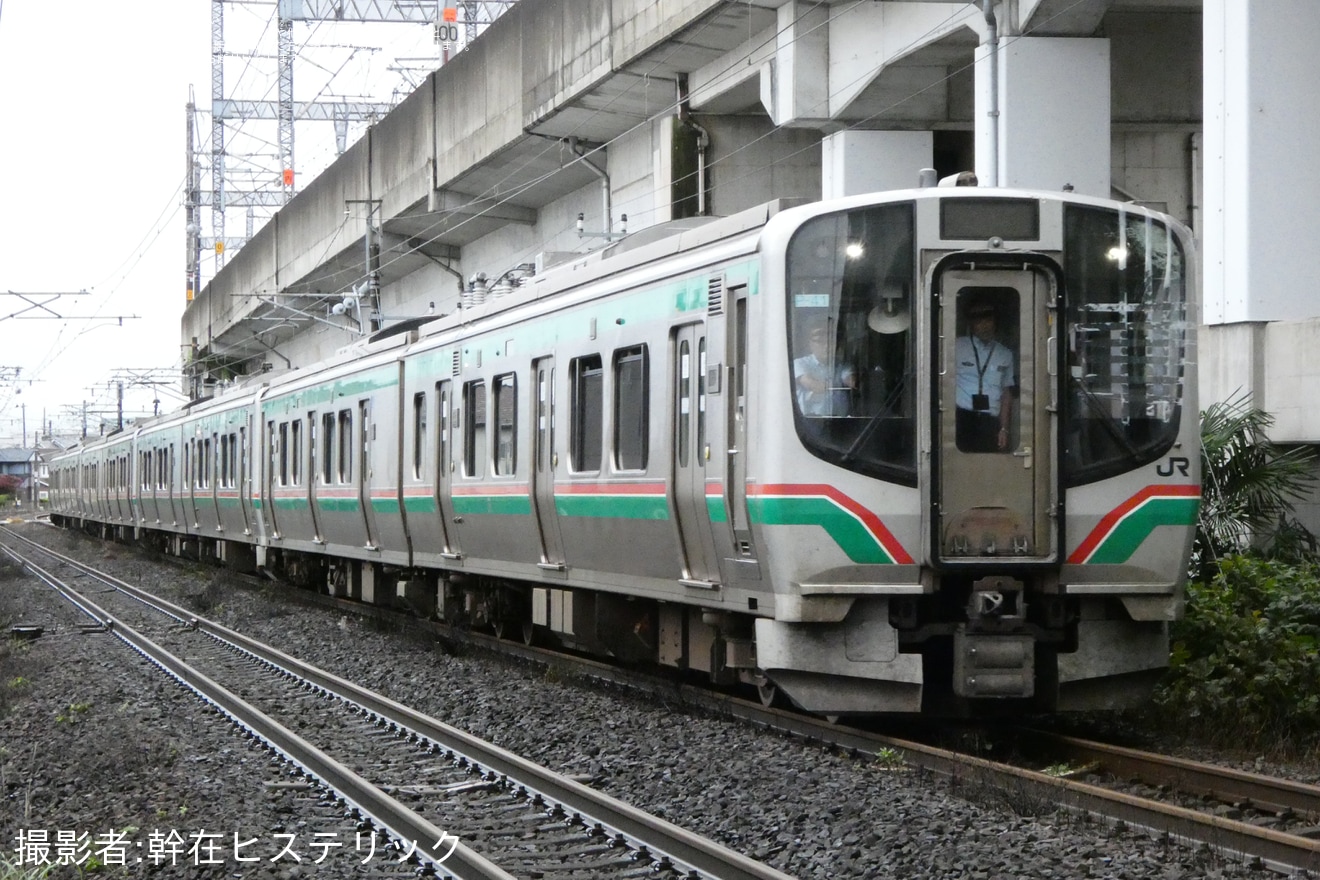 【JR東】E721系0番台4編成8両で倒木当該列車を救援回送の拡大写真