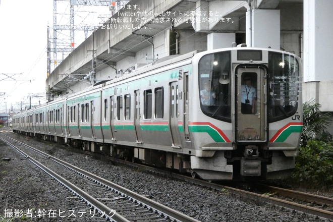 【JR東】E721系0番台4編成8両で倒木当該列車を救援回送（1枚目）