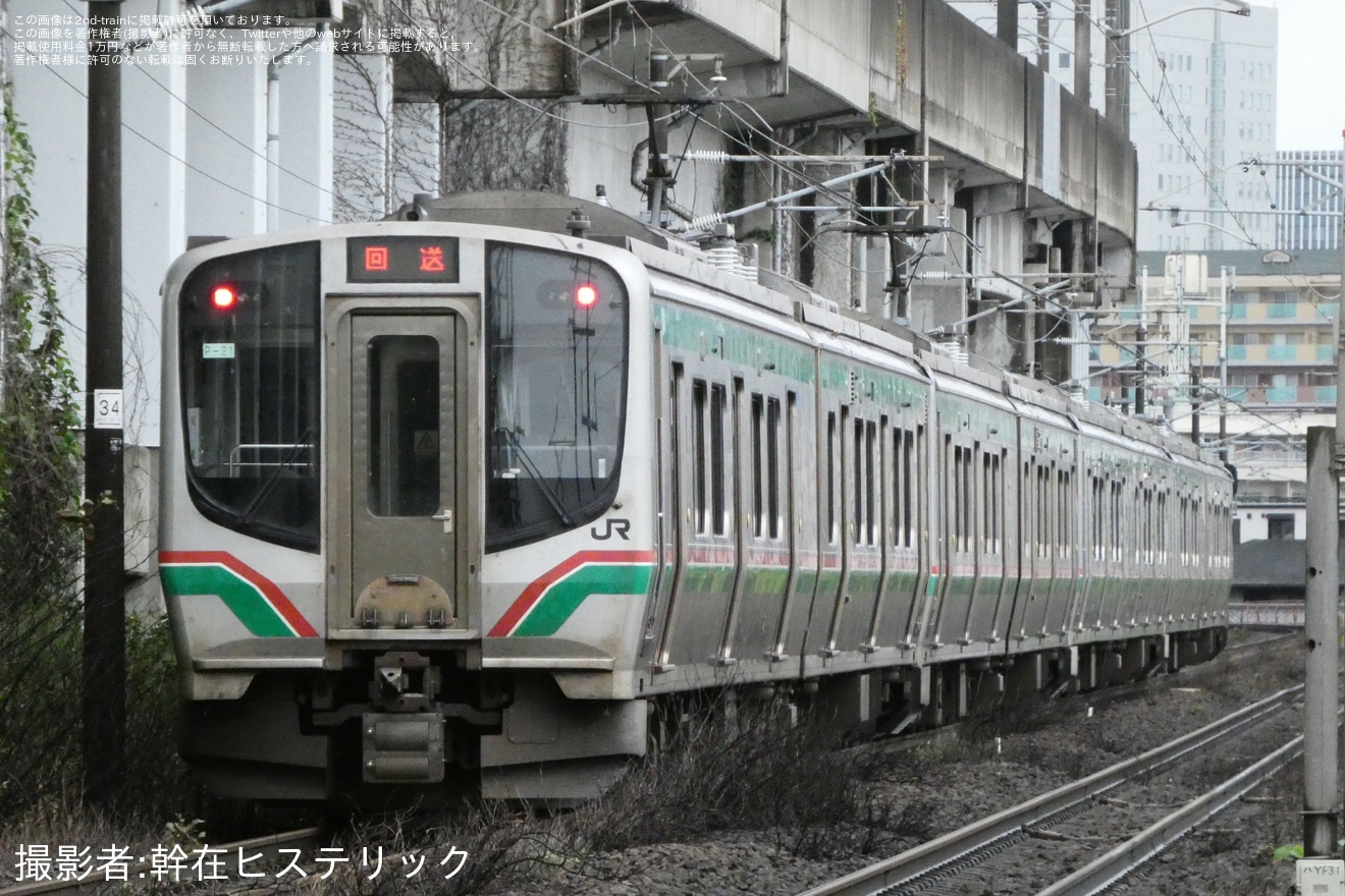 【JR東】E721系0番台4編成8両で倒木当該列車を救援回送の拡大写真