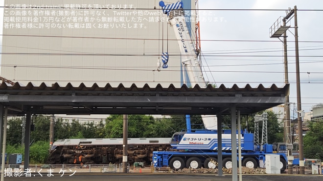【JR貨】八代駅で横転した貨車が復線、EF510-308も復旧作業進む（2枚目）