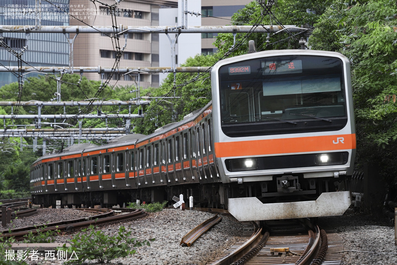 【JR東】E231系ケヨMU7編成 東京総合車両ベース入場(202608)の拡大写真