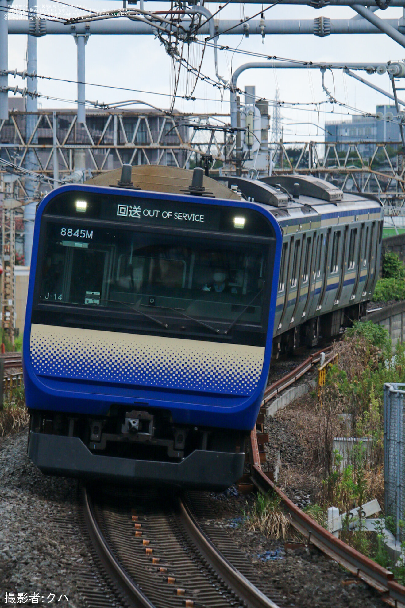 【JR東】E235系クラJ-14編成 東京総合車両ベース出場回送の拡大写真