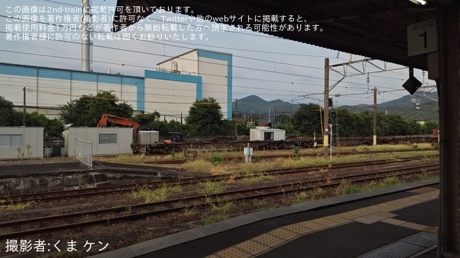 【JR貨】八代駅で横転した貨車が復線、EF510-308も復旧作業進む（4枚目）