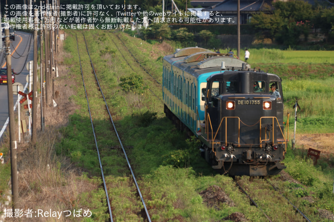 【JR九】103系E12編成(国鉄復刻色)  南福岡車両区竹下車両派出 車輪削正返却回送を不明で撮影した写真