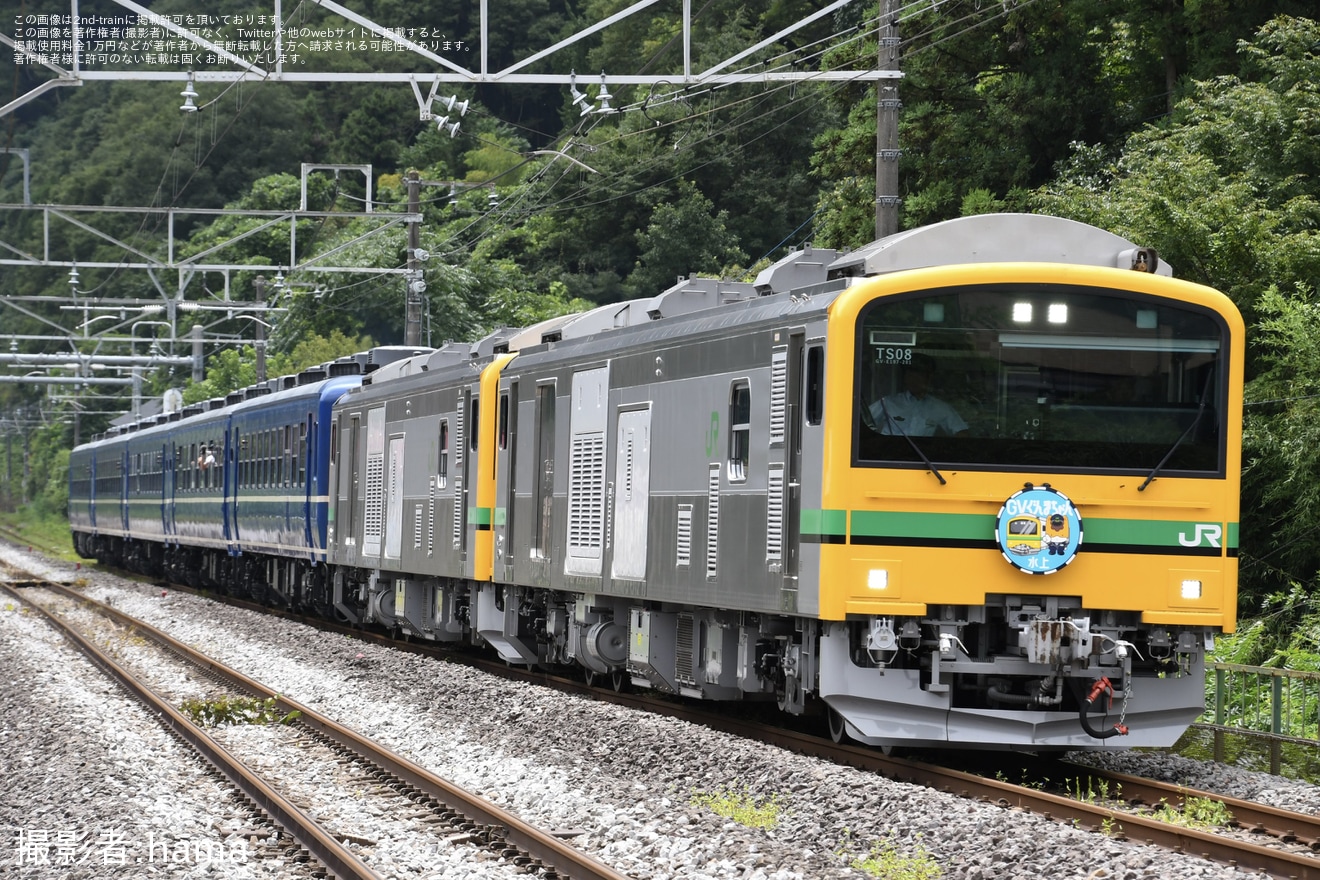 【JR東】快速「GVぐんまちゃん水上」をGV-E197系TS08編成が牽引の拡大写真
