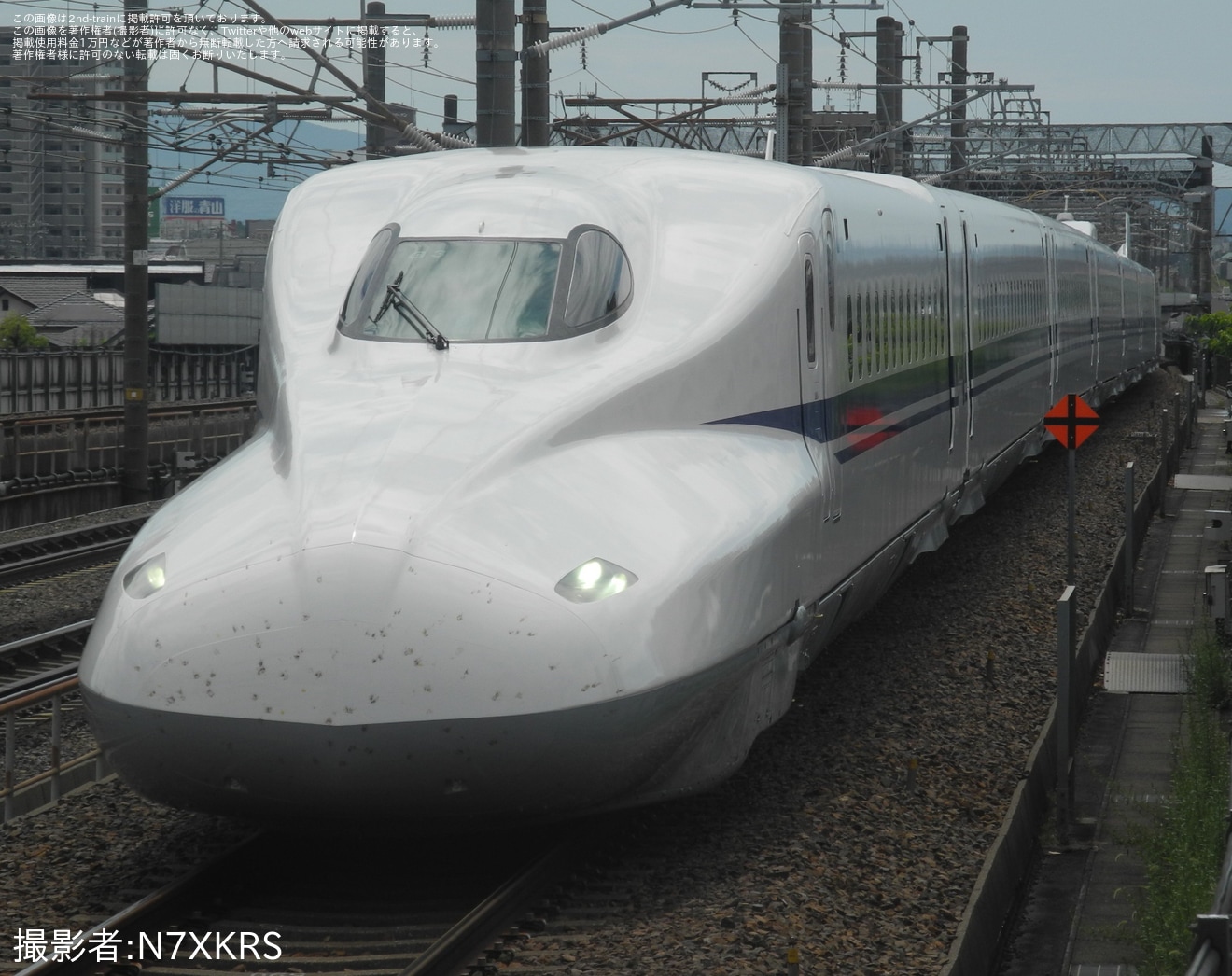 【JR海】N700A G3編成が浜松工場での全般検査を終え出場試運転の拡大写真