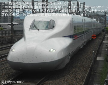 【JR海】N700A G3編成が浜松工場での全般検査を終え出場試運転