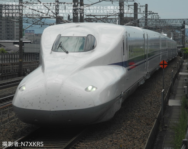 【JR海】N700A G3編成が浜松工場での全般検査を終え出場試運転（1枚目）
