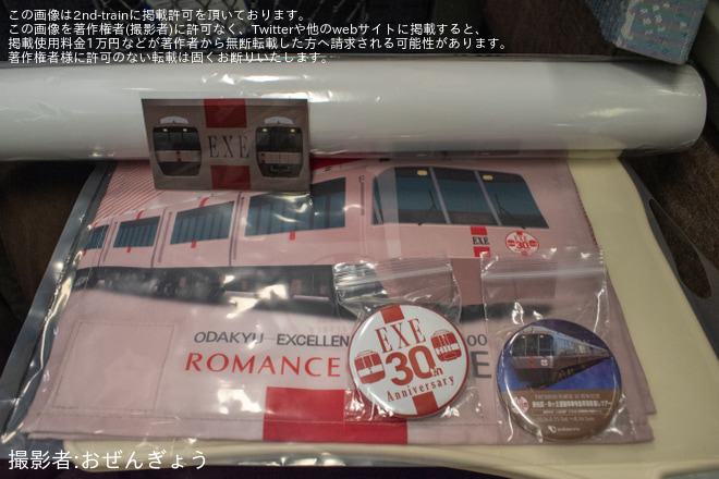 【小田急】EXE30000形就役30周年記念「新松田・向ヶ丘遊園停車特急再現 夜通しツアー！」を催行を不明で撮影した写真