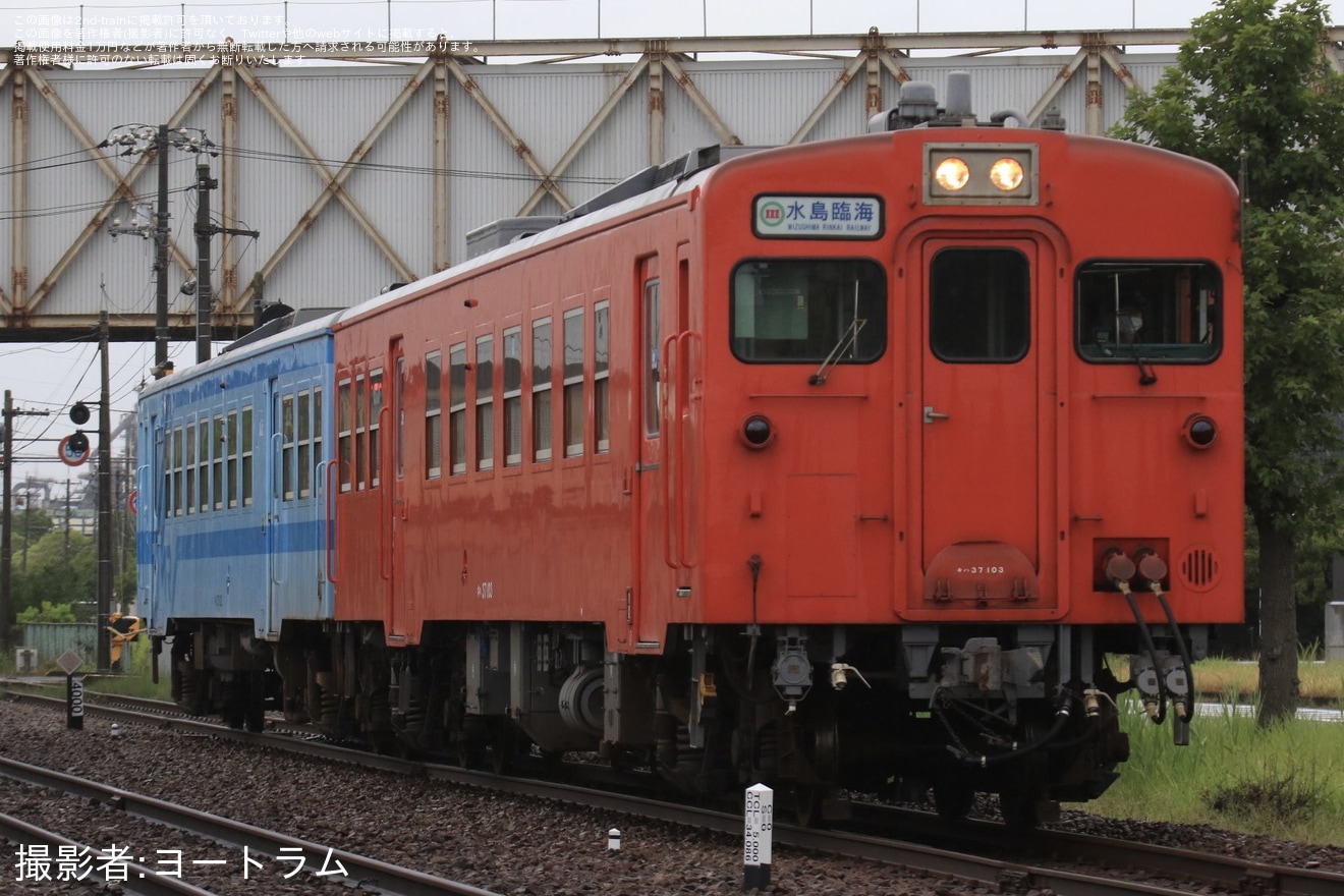 【水島】旧国鉄車両「キハ37」がお盆期間に2両編成で特別運行の拡大写真