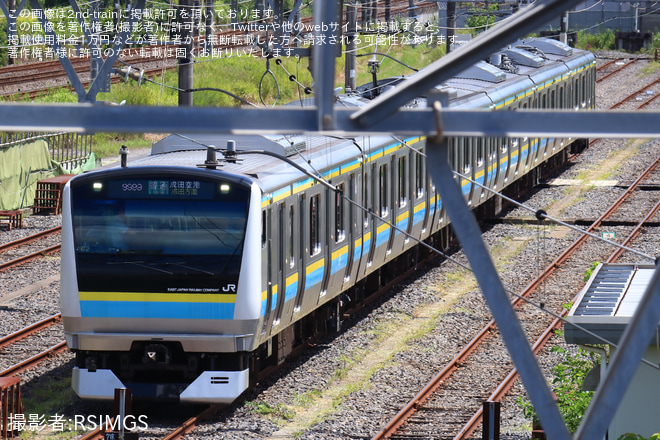 【JR東】E233系マリC2編成が佐倉運輸区で乗務員訓練を酒々井～佐倉間で撮影した写真
