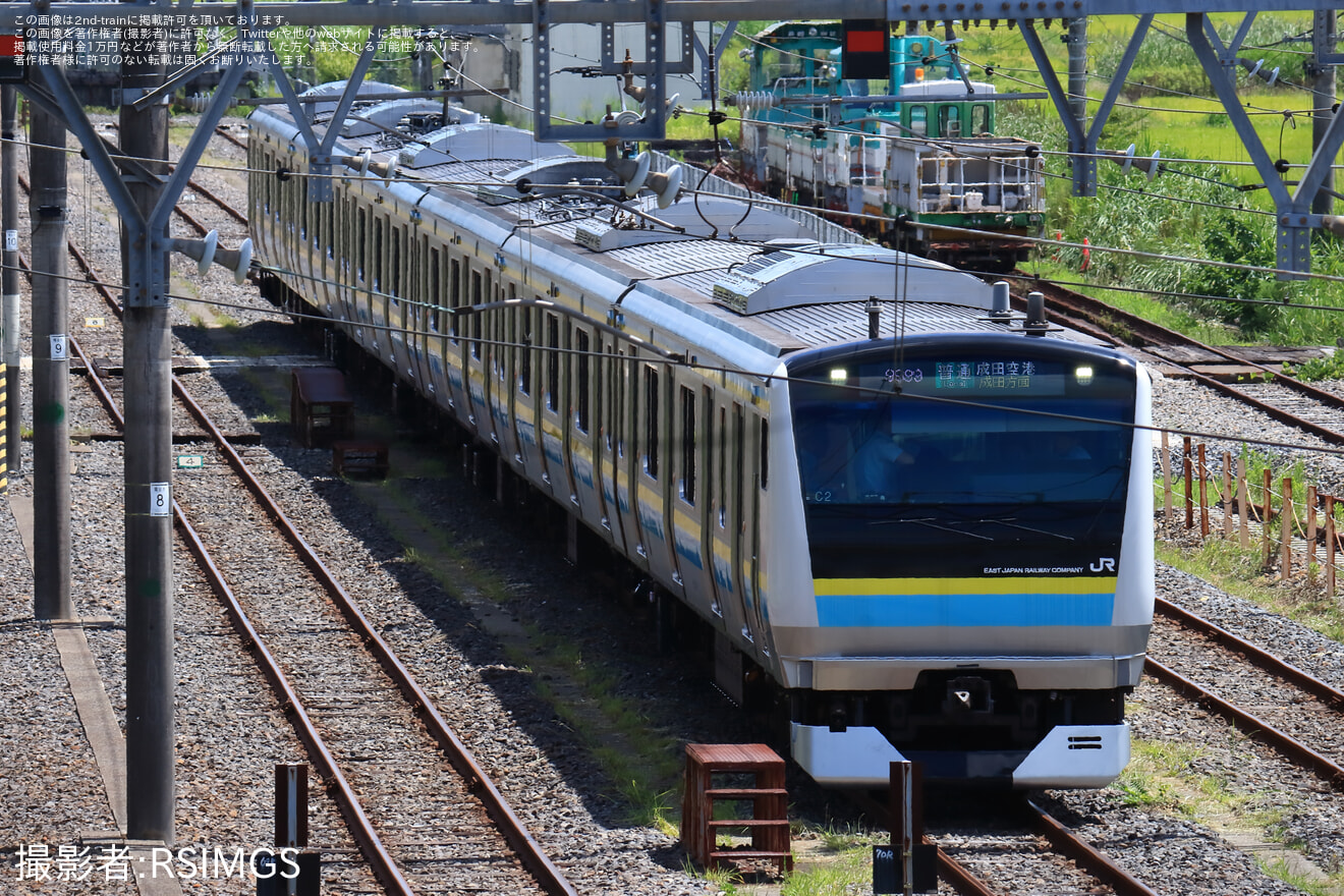 【JR東】E233系マリC2編成が佐倉運輸区で乗務員訓練の拡大写真