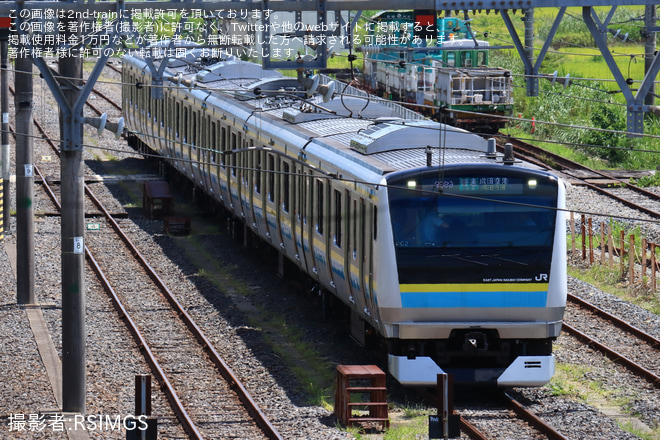 【JR東】E233系マリC2編成が佐倉運輸区で乗務員訓練を酒々井～佐倉間で撮影した写真