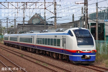 【JR東】E653系H-201編成が秋田総合車両ベースへ入場