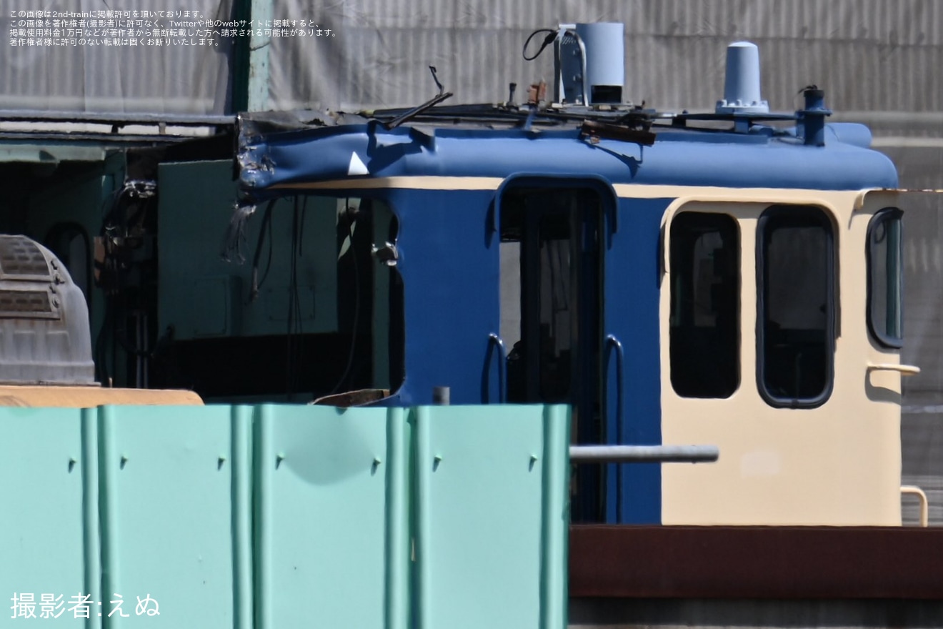 【JR東】最後のJR東日本のPF形EF65-1105の解体作業が開始の拡大写真