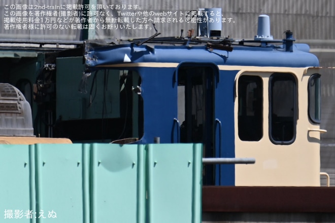 【JR東】最後のJR東日本のPF形EF65-1105の解体作業が開始を不明で撮影した写真