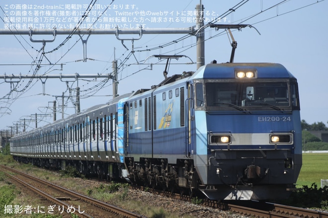 【東臨】71-000形Z15編成J-TREC新津事業所出場甲種輸送を不明で撮影した写真