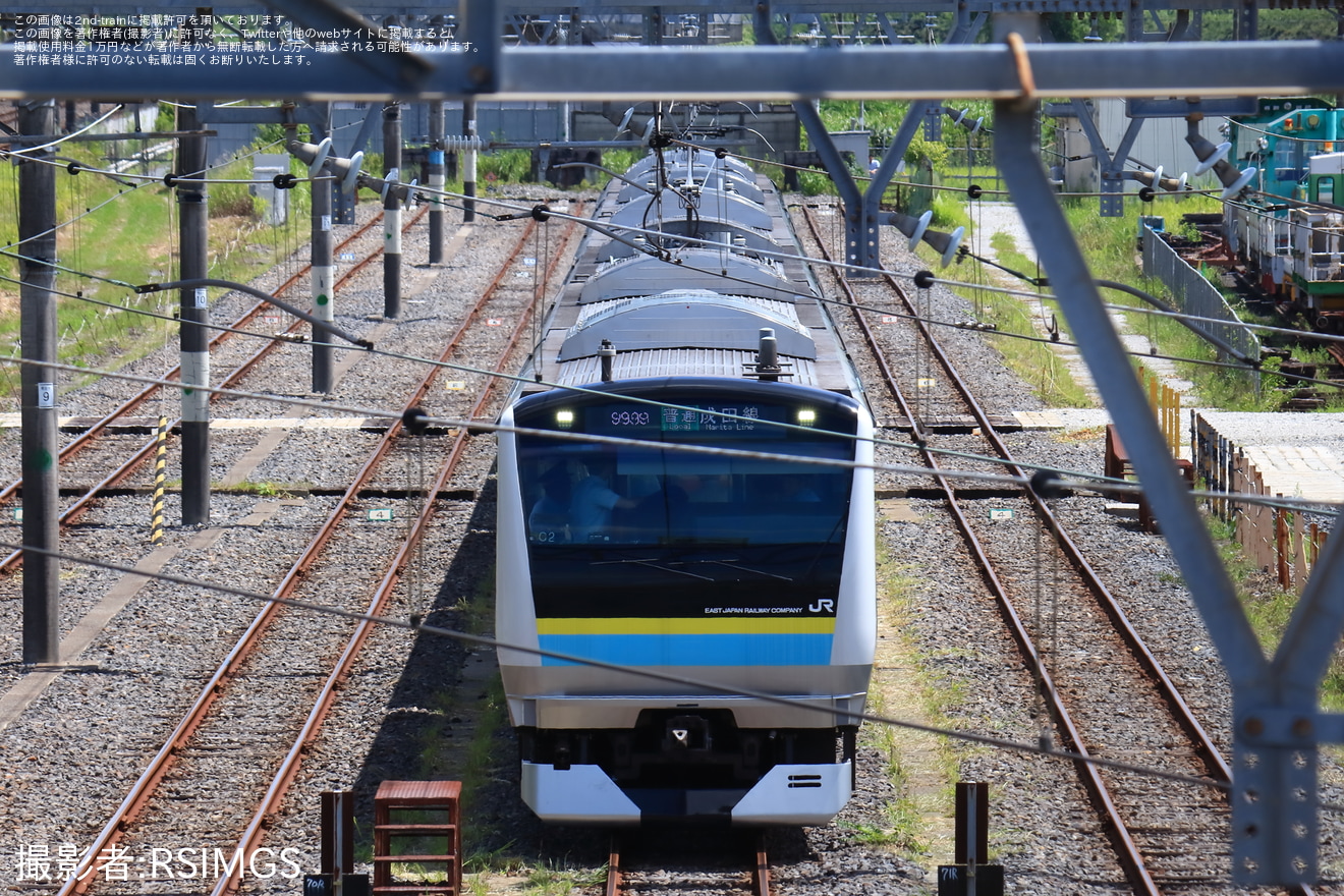 【JR東】E233系マリC2編成が佐倉運輸区で乗務員訓練の拡大写真