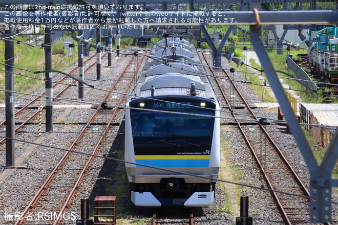 【JR東】E233系マリC2編成が佐倉運輸区で乗務員訓練を酒々井～佐倉間で撮影した写真