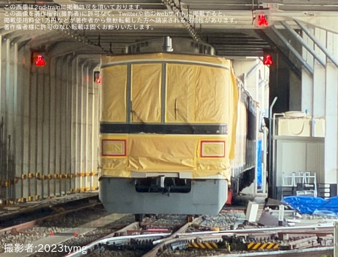 【東急】3000系3107Fでリニューアルに向けた養生作業が開始 - 元住吉検車区付近にて撮影