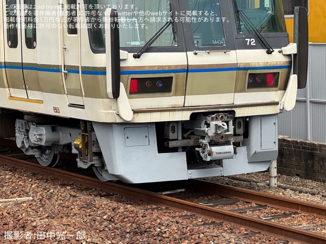 【JR西】221系NA434編成が下関総合車両所本所で要検明け構内試運転を不明で撮影した写真