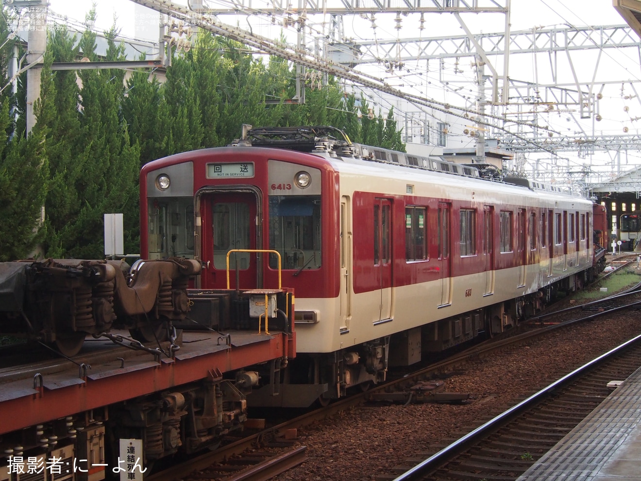 【近鉄】6413系Mi13が高安検修場へ入場の拡大写真