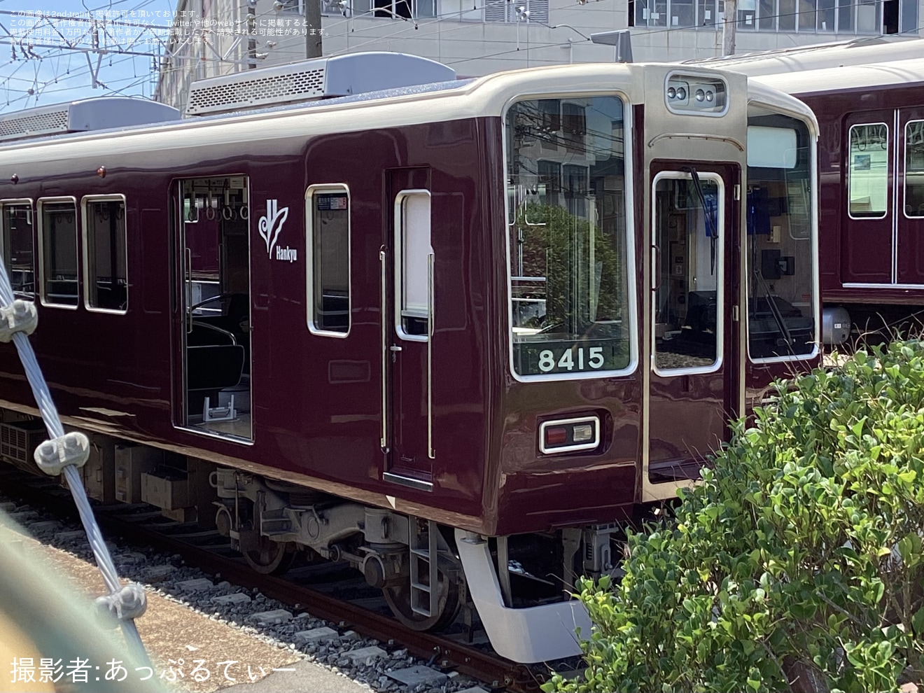 【阪急】8300系8315F行先幕が撤去の拡大写真