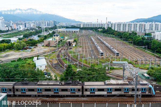 【Seoul Metro】倉洞車両基地が営業終了し残留車両が榛接車両基地へ移動を不明で撮影した写真