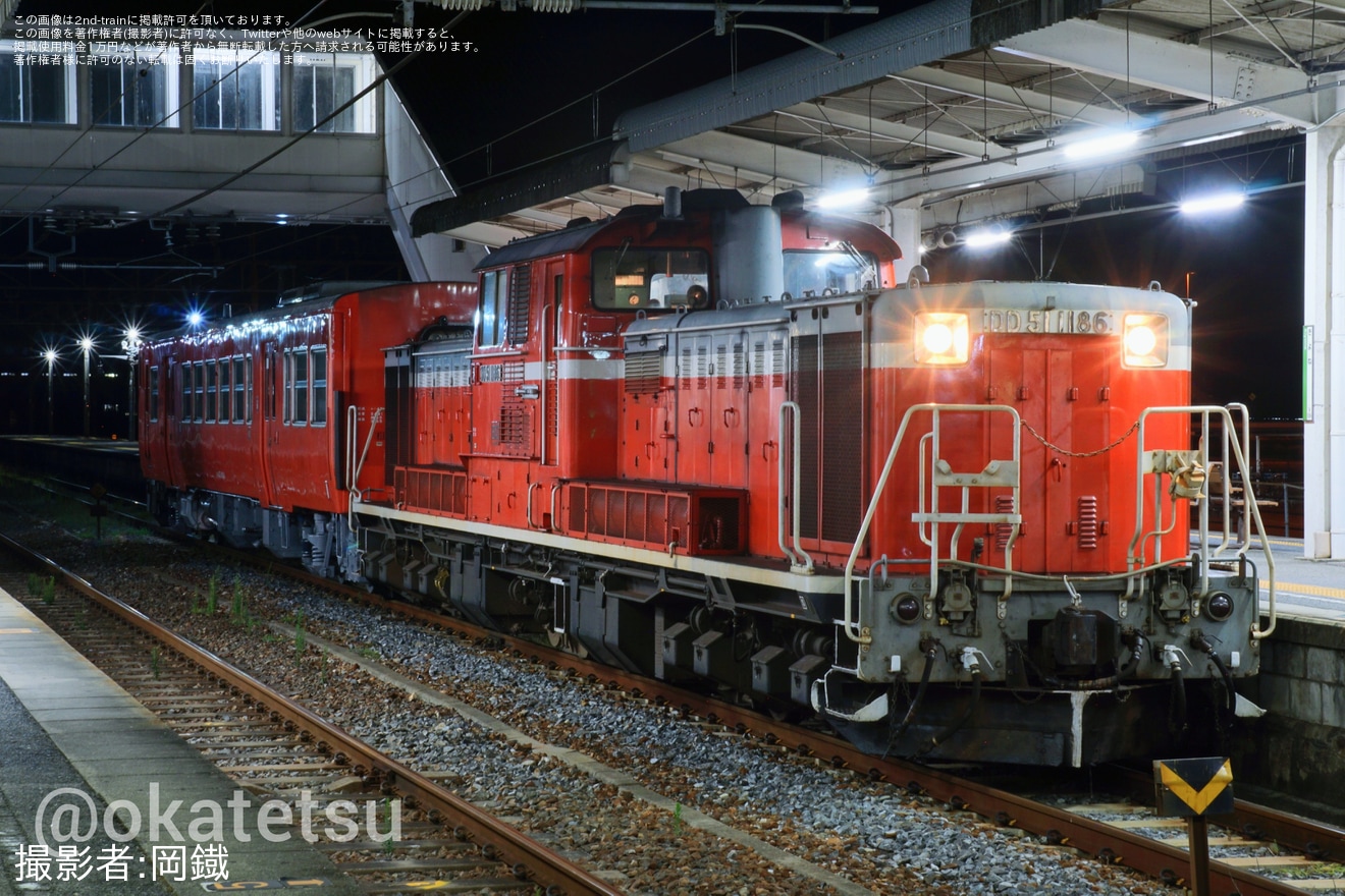 【JR西】キハ47-1004後藤総合車両所本所出場配給の拡大写真
