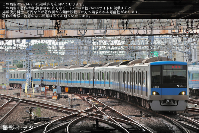 【小田急】4000形4065編成車輪交換試運転を相模大野駅で撮影した写真