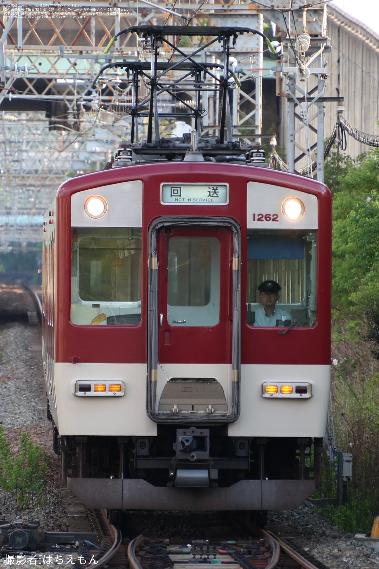 【近鉄】1252系 VE62編成 高安入場回送の拡大写真