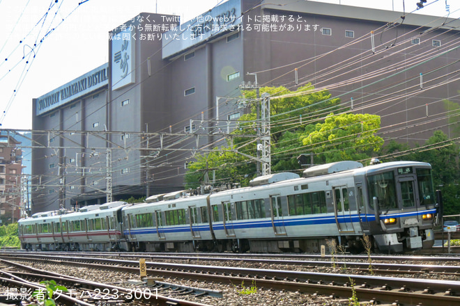 【JR西】521系U08編成吹田総合車両所本所出場回送 - 島本～山崎間にて撮影