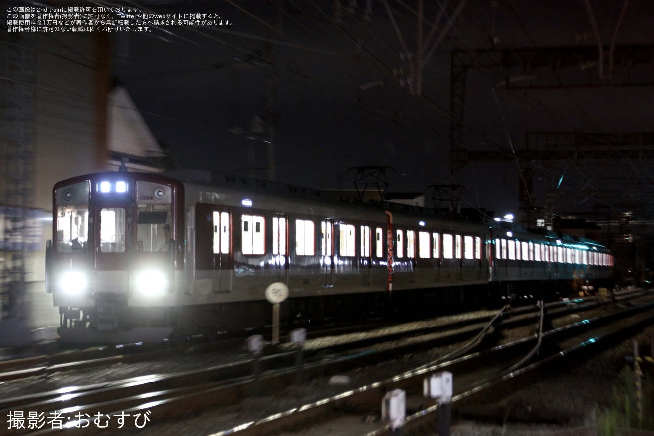 【近鉄】AG33+VC54が弥刀駅留置線から高安方面へ回送の拡大写真