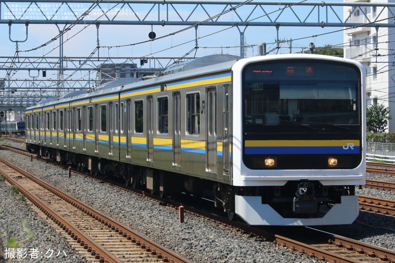 【JR東】209系マリC414編成大宮総合車両ベース出場回送の拡大写真