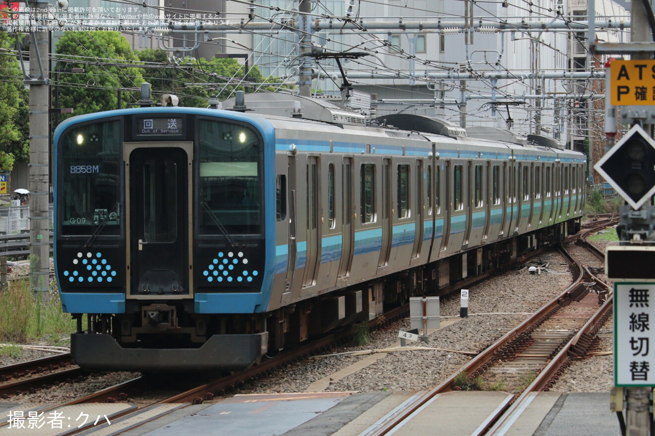 【JR東】E131系コツG-09編成 大宮総合車両ベース入場の拡大写真