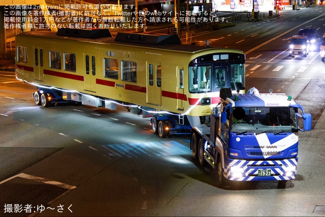 【西鉄】7050形7158Fが貝塚線転属のため陸送（2枚目）